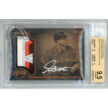 Giancarlo Stanton 2014 Topps Dynasty Patch Autograph Card #APGS7 3/10 BGS 9.5