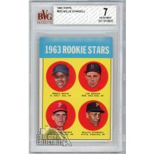 Willie Stargell 1963 Topps Baseball Rookie Card #553 BVG 7