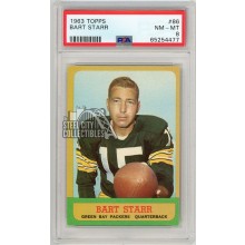 Bart Starr 1963 Topps Football Card #86 PSA 8