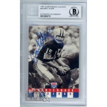 Bart Starr 1991 Quarterback Legends Autograph Card #49 BAS