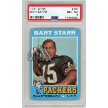 Bart Starr 1971 Topps Football Card #200 PSA 8 (990)