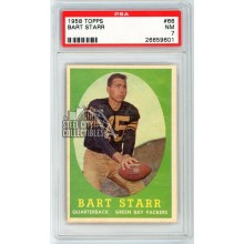 Bart Starr 1958 Topps Football Card #66 PSA 7 NM
