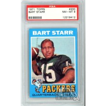 Bart Starr 1971 Topps Card #200 PSA 8 NM-MT