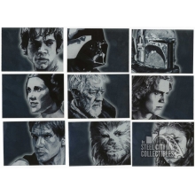 2009 Topps Star Wars Galaxy Series 4 Silver Foil Art 15 Card Set