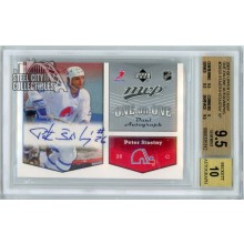 Peter Stastny Paul Stastny 2007-08 Upper Deck MVP One on One Dual Autograph Card #OA-SS BGS 9.5