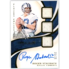 Roger Staubach 2019 Panini Immaculate Player's Triple Patch Autograph Card 15/25