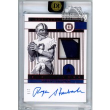Roger Staubach 2022 Panini Encased Legendary Red Patch Auto Card #LSS-RS 2/5