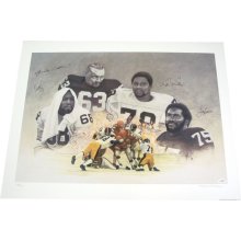 Steel Curtain Autographed Pittsburgh Steelers Lithograph - JSA COA