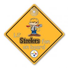 Lil' Steelers Fan On Board Car Sign