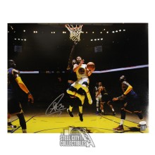 Stephen Curry Autographed Golden State Driving Layup 16x20 Basketball Photo - JSA