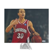 Stephen Curry Autographed Davidson 11x14 Basketball Photo - PSA/DNA (Black Ink)