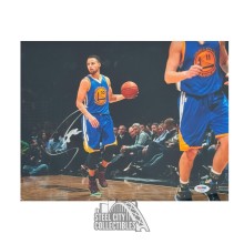 Stephen Curry Autographed Golden State Warriors 11x14 Basketball Photo - PSA/DNA (Holding Ball, Silver Ink)