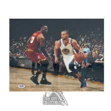 Stephen Curry Autographed Golden State Warriors 11x14 Basketball Photo - PSA/DNA (vs LeBron, Black Ink)