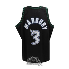 Stephon Marbury Autographed Minnesota Mitchell & Ness Black Basketball Jersey (XL) - BAS