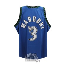 Stephon Marbury Autographed Minnesota Mitchell & Ness Blue Basketball Jersey (L) - BAS