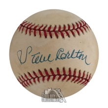 Steve Carlton Autographed Official NL Baseball With Toning - BAS