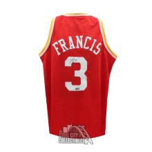 Steve Francis Autographed Houston Custom Red Basketball Jersey - Tristar (Yellow White Collar)