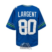Steve Largent HOF 95 Autographed Seattle Custom Football Jersey - BAS