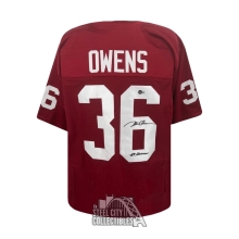 Steve Owens 69 Heisman Autographed Oklahoma Custom Maroon Football Jersey - BAS