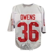 Steve Owens Autographed Oklahoma Custom White Heisman 69 Football Jersey - BAS