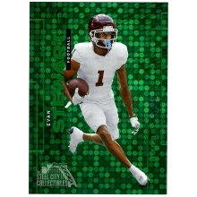 Evan Stewart 2024 Skybox Metal Universe Champions Star Emeralds RC Card 15/25