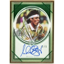 Michael Stich 2020 Topps Transcendent Tennis HOF Emerald Autograph Card #TCA-MS 2/5