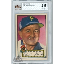 Milton Stock 1952 Topps Baseball Card #381 BVG 4.5 VG-EX+