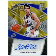John Stockton 2020-21 Panini Spectra Gold Prizm Autograph Card #SIG-JST 01/10