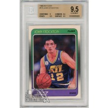 John Stockton 1988-89 Fleer Rookie Card #115 BGS 9.5 Gem Mint