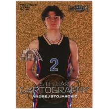 Andrej Stojakovic 2024 Skybox Metal Universe PMG Orange FX Rookie Card #127 06/25