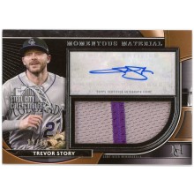 READ Trevor Story 2021 Topps Museum Momentous Game-Used Patch Autograph Card #MMJPA-TS 12/15