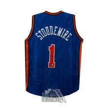 Amar'e Stoudemire Autographed New York Custom Blue Basketball Jersey -BAS
