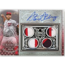 Stephen Strasburg 2021 Topps Sterling Seasons Patch Autograph Card #SSAR-SST 5/5
