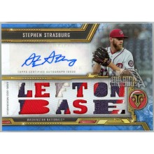Stephen Strasburg 2020 Topps Triple Threads Blue Patch Autograph Card #TTAR-SST5 3/3