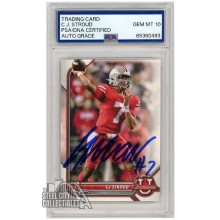 CJ Stroud 2022 Bowman University Autograph Card #90 PSA/DNA 10