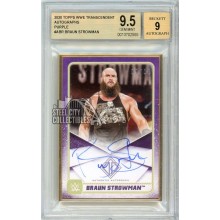 Braun Strowman 2020 Topps Transcendent WWE Purple Autograph Card #A-BR 9/10 BGS 9.5