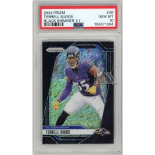 Terrell Suggs 2024 Panini Prizm Black Shimmer Card #26 1/1 PSA 10
