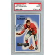 Pat Summerall 1955 Bowman Football Rookie Card #52 PSA 7