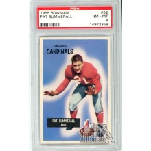 Pat Summerall 1955 Bowman Card #52 PSA 8 NM-MT (358)