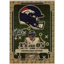 Courtland Sutton 2024 Panini Contenders Optic X's and O's Gold Vinyl Card #XO-CSN 1/1