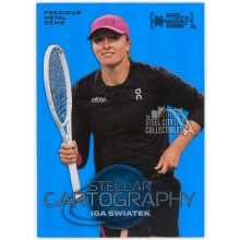 Iga Swiatek 2024 Skybox Metal Universe PMG Blue Card #146 43/50