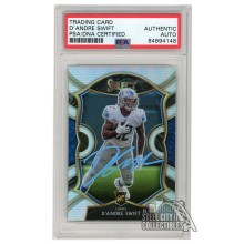 D'Andre Swift 2020 Panini Select Concourse Silver Autograph RC Card #51 PSA/DNA (Light Blue)