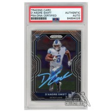 D'Andre Swift 2020 Panini Prizm Autograph RC Card #358 PSA/DNA (Light Blue)