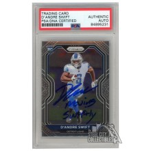 D'Andre Swift 2020 Panini Prizm "Moving Swiftly" Autograph RC Card #358 PSA/DNA