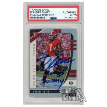 D'Andre Swift 2020 Panini Prizm Draft Picks "Moving Swiftly" Silver Autograph RC Card #120 PSA/DNA