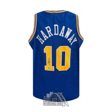Tim Hardaway Autographed Golden State Custom Blue Basketball Jersey - BAS (#1 Signed)