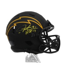 LaDainian Tomlinson Autographed Chargers HOF 17  Eclipse Mini Football Helmet - BAS