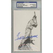 Ted Williams Autographed Lewis Watkins Postcard- PSA/DNA