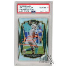 Tua Tagovailoa 2020 Panini Select Premier Level Silver Autograph RC Card #145 PSA/DNA 10 (Orange)