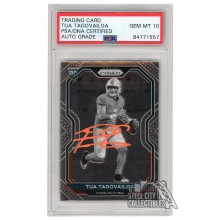 Tua Tagovailoa 2020 Panini Prizm Variation SP Autograph RC Card #339 PSA/DNA 10 (Orange)